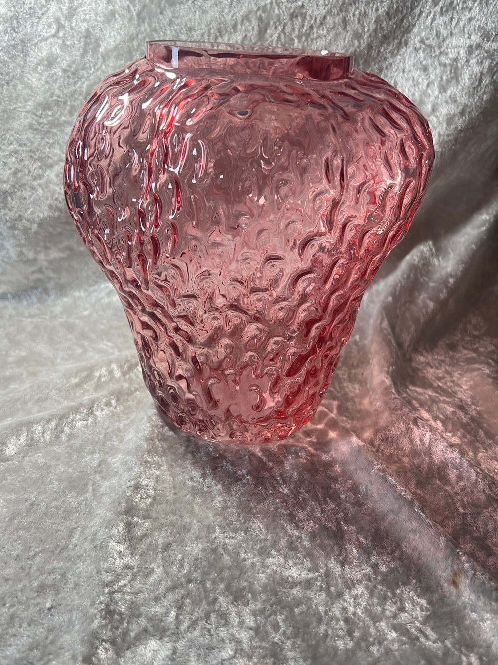 The Spring Shop Textured
Strawberry Glass Vase